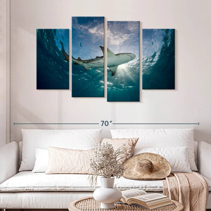 Brampt Lemon Shark In The Water, 32" H x 52" W