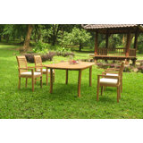 Homewood Outdoor 13 - Piece Teak Dining Set