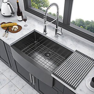 Farmhouse Apron Front Kitchen Sink Single Bowl