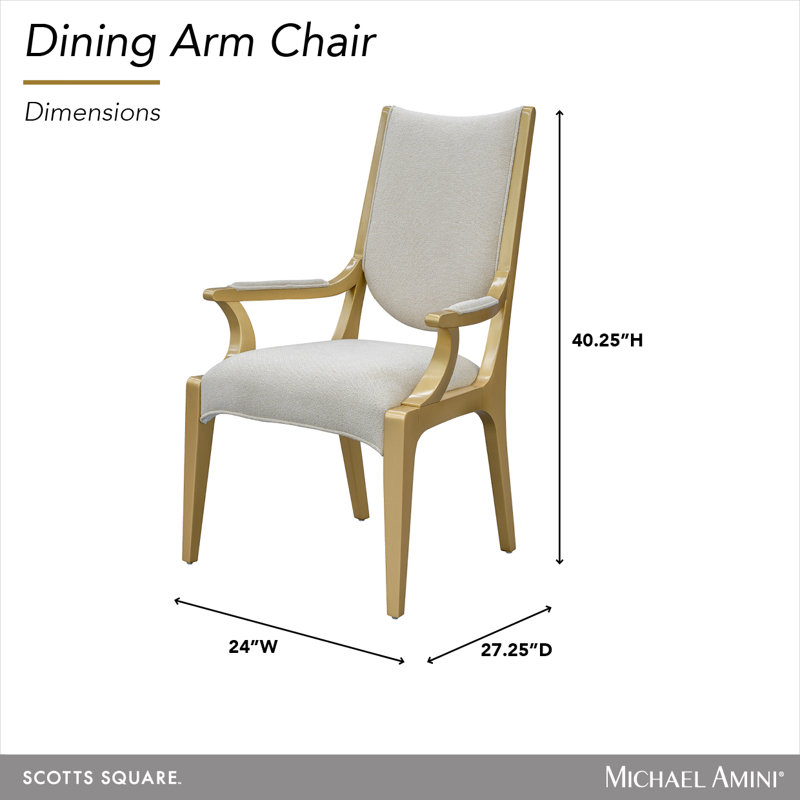 Chaise avec accoudoirs Scotts - champagne clair