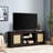 Rattan TV Stand Console Table For Tvs Up To 70 Inches, TV Console Table With 2 Storage Shelves-477341476