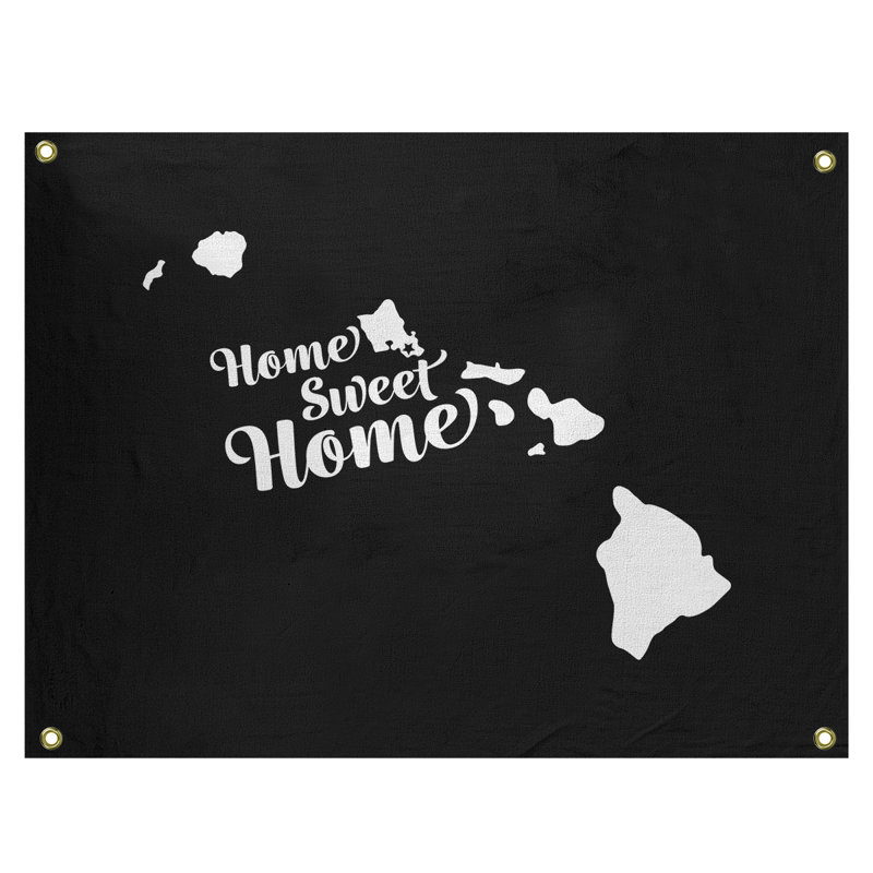 Tapisserie murale honolulu doux pour la maison, H 50 po x l 59 po, Noir