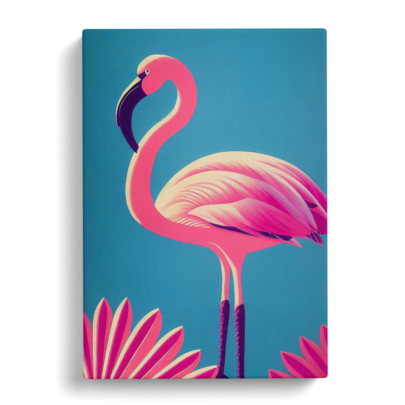 Opulent Flamingo - Wrapped Canvas, 50cm H x 35cm W x 3cm D