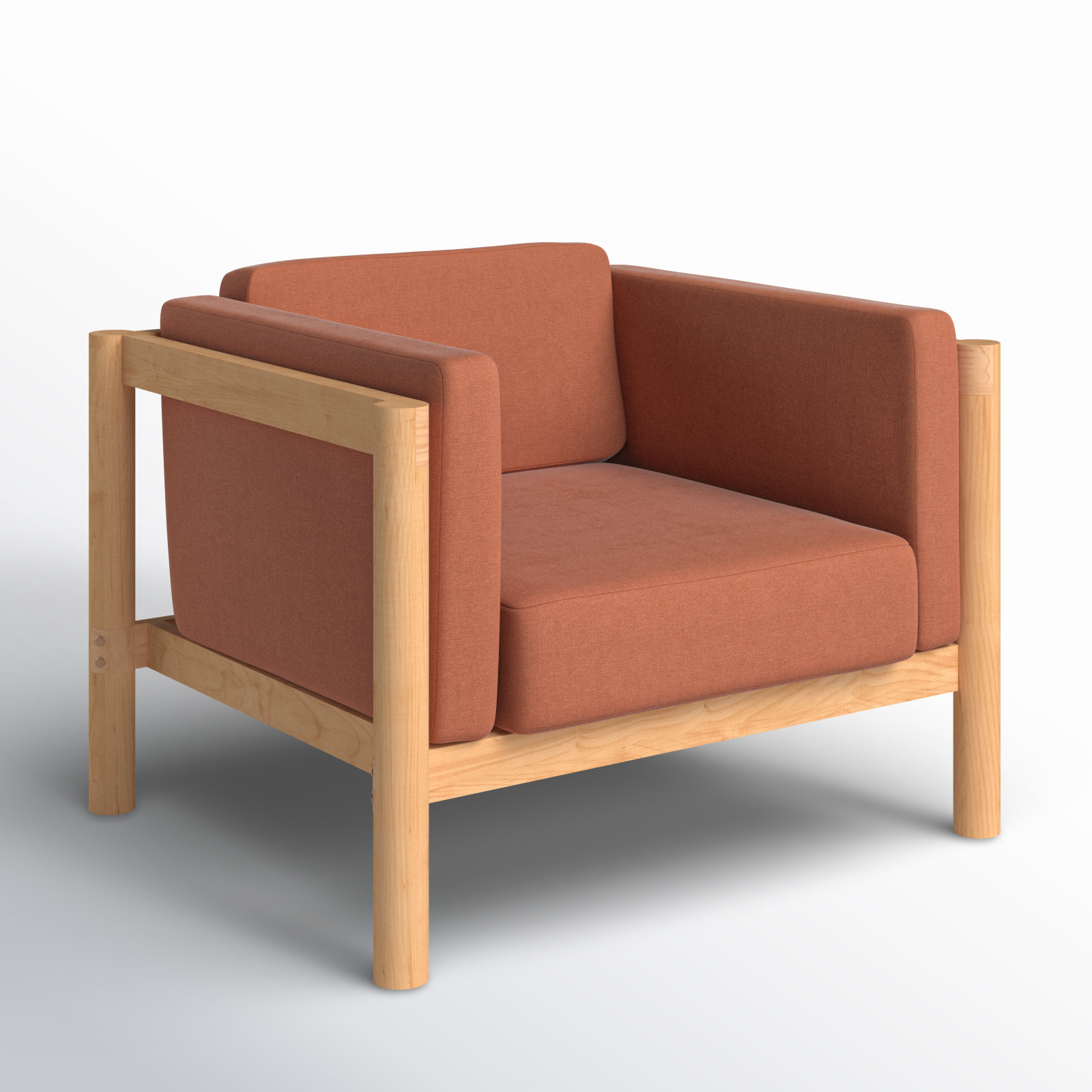 Haven Teak Outdoor Lounge Chair , Sunbrella® Cushions Included, Sunbrella Rust