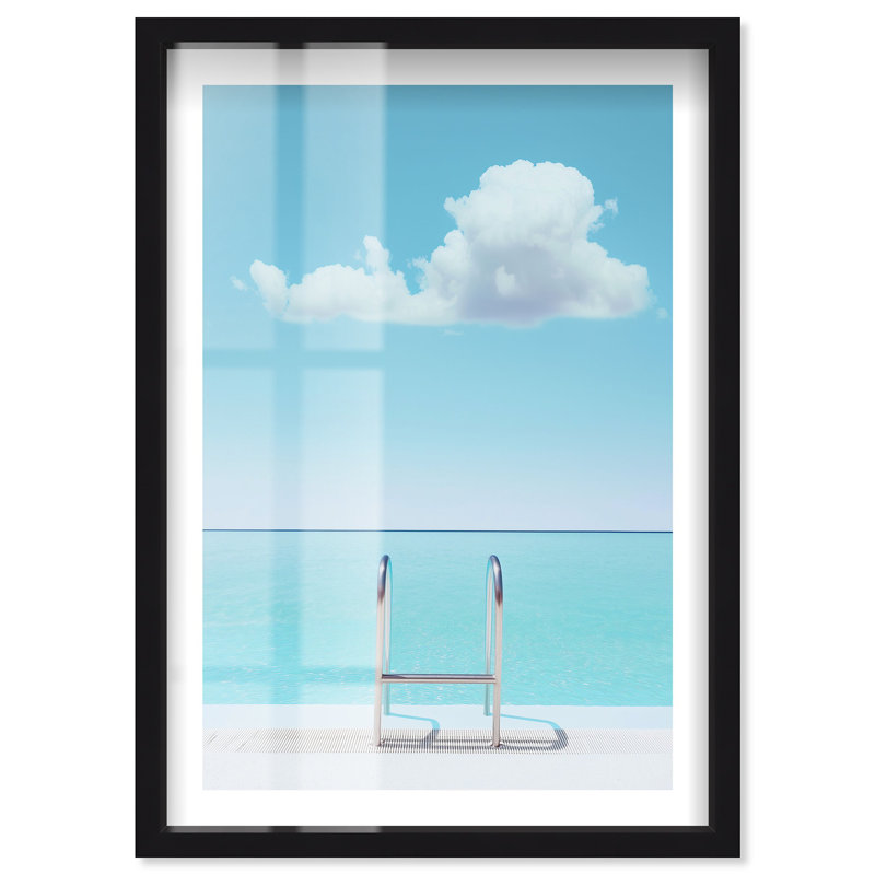 «Pool Sky Shadowbox» par Notoriart, Noir, H 16 po x l 11 po