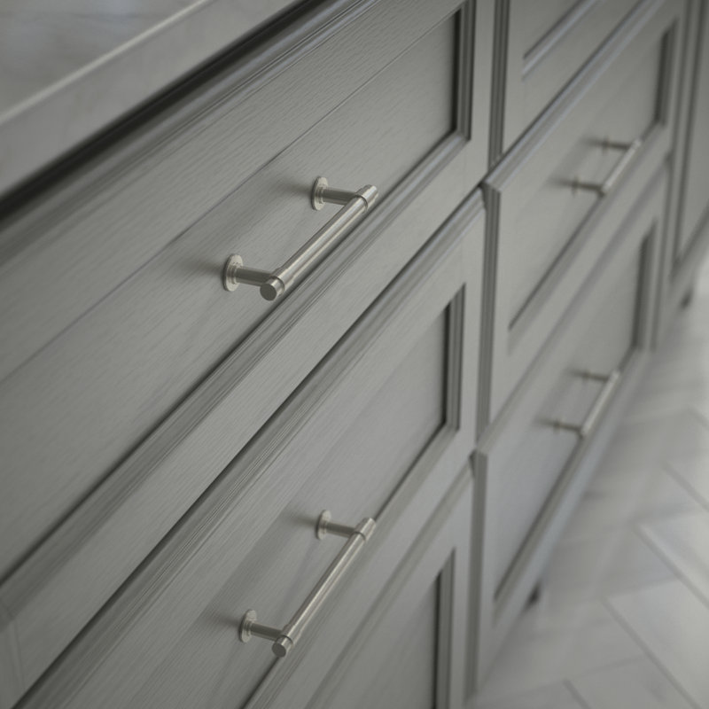 Poignée barre 4 po Francisco Antimicrobial, Nickel satiné, 4"