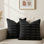 Coussin décoratif rayé, coussin en coton avec rayures tissées
