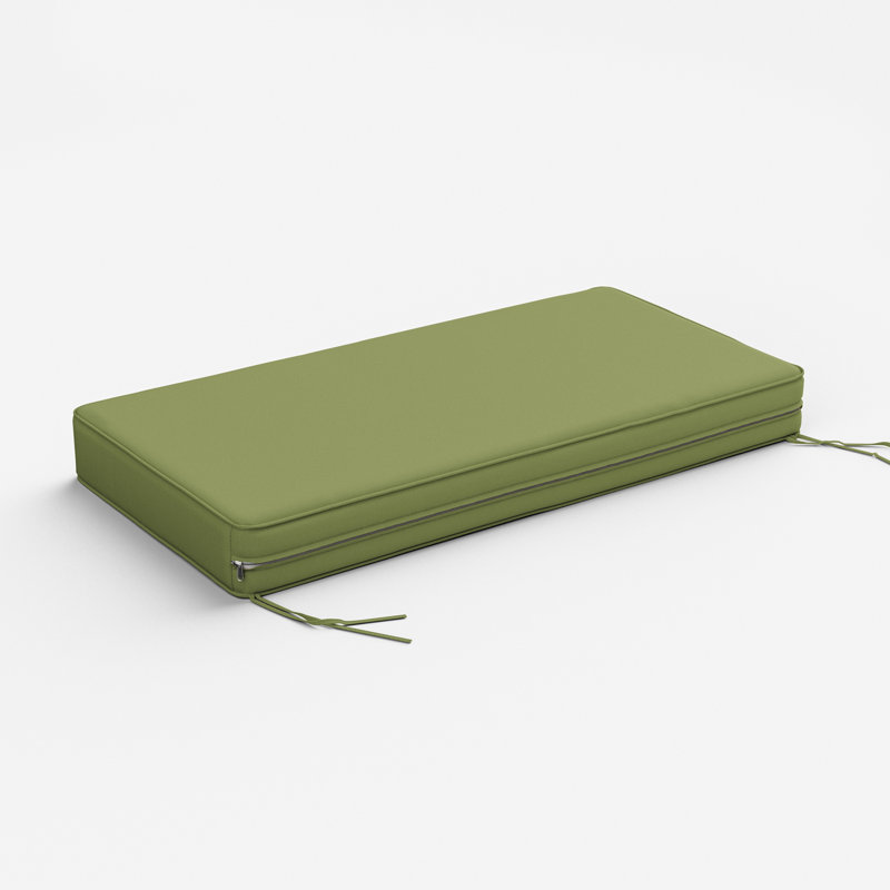 Outdoor 3.5'' Bench Cushion 36 X 18 Indoor And Outdoor Seat Cushions, 36" W x 18" D, Pea Green