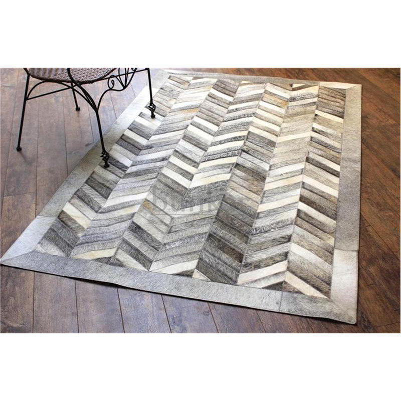 Mckinney Chevron Cowhide Hand Woven Area Rug, Rectangle 180 x 240cm