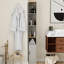 Armoire de rangement haute et mince, armoire de salle de bain étroite étroite à 6 niveaux avec 1 porte et 2 tablettes réglables, étagères de rangement pour bibliothèque, armoire de rangement pour CD et DVD