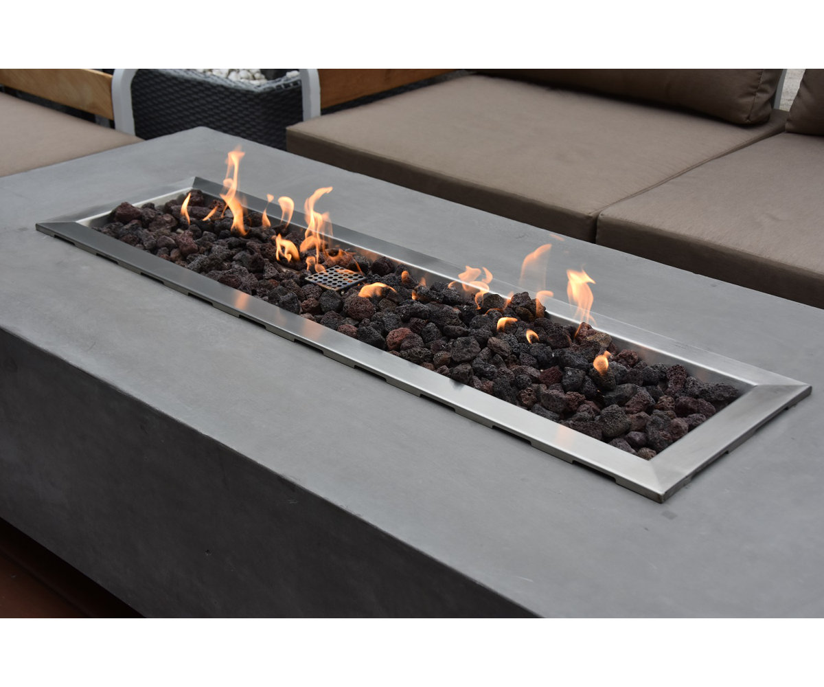 Envelor Granville Outdoor Fire Pit Set 17'' H x 60'' W Includes ...