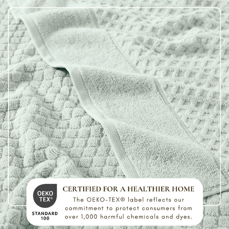 Ensemble de serviettes 100% coton ultra doux et absorbant, Bleu pastel, Ensemble de serviettes 6 pièces
