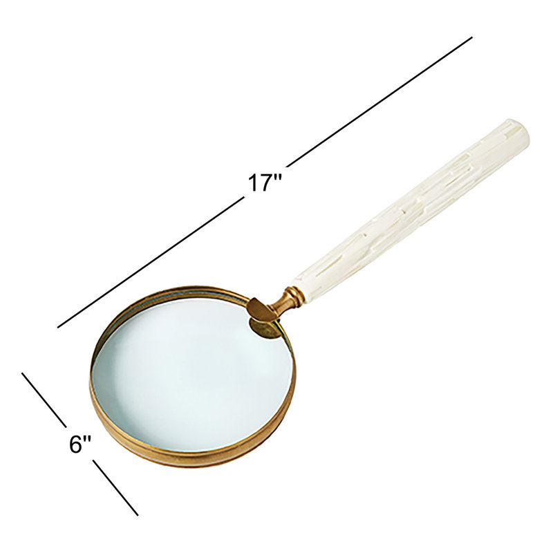 Verre à loupe pour os ciselé