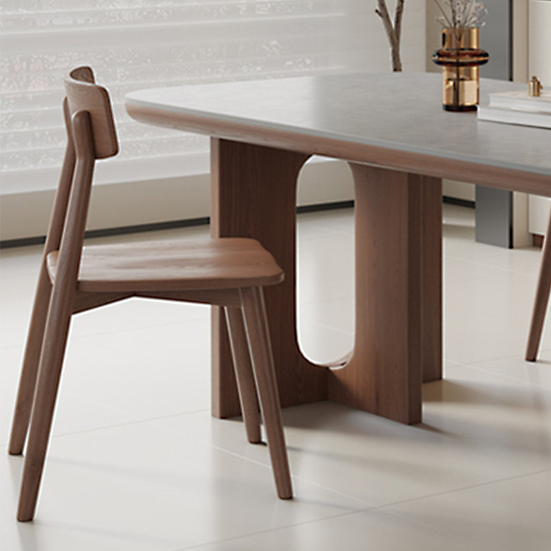 Casual simple rectangular dining table set, 29.5"H x 55.1"L x 31.5"W