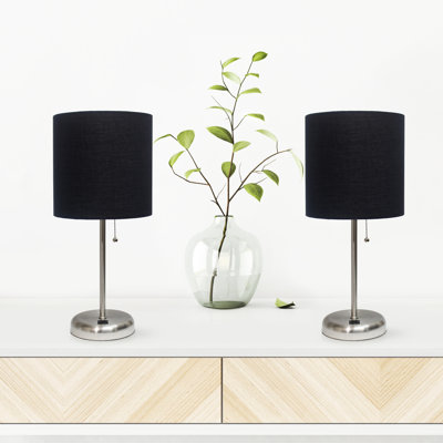 Lampe de table en métal Markayden USB