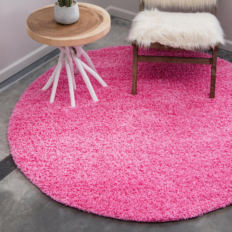 Angeline Indoor Rug, Round 7'1", Taffy Pink