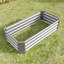 Pot de fleurs surélevé en métal argenté 421 pieds pour faire pousser des légumes, des fleurs et des herbes - Rouille simple à assembler-1628268022-1628268019