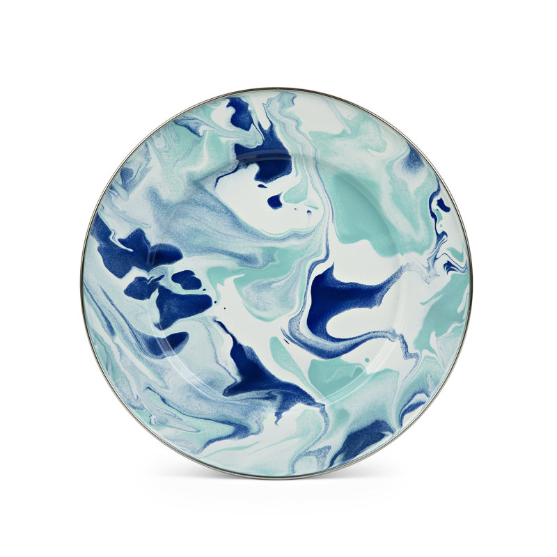 Golden Rabbit Enamelware Lagoon 10.5" Dinner Plates, Set of 4