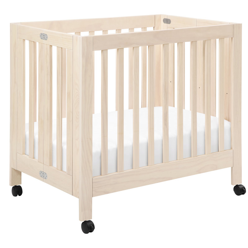 Origami Mini Portable Crib, Washed Natural