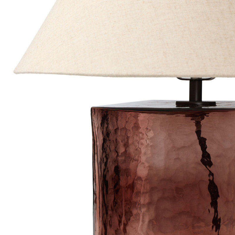 Saylor Table Lamp-Brown Cast Glass