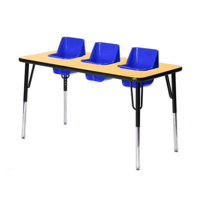 Laminate Adjustable Rectangle 3 Students Activity Table