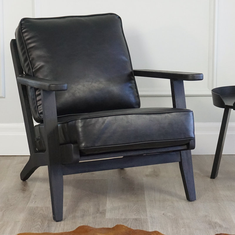 Fauteuil d'appoint Deewa, Noir, Noir