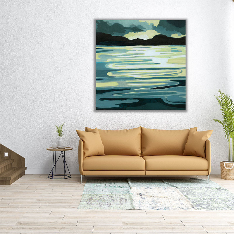 Liquide soleil I - reproduction d'art sur toile, H 30 po x l 30 po