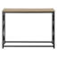 Console étroite pour - dessus en stratifié brun et pieds de table en métal modernes