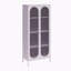 Grande armoire d'appoint 2 portes avec verre cannelé