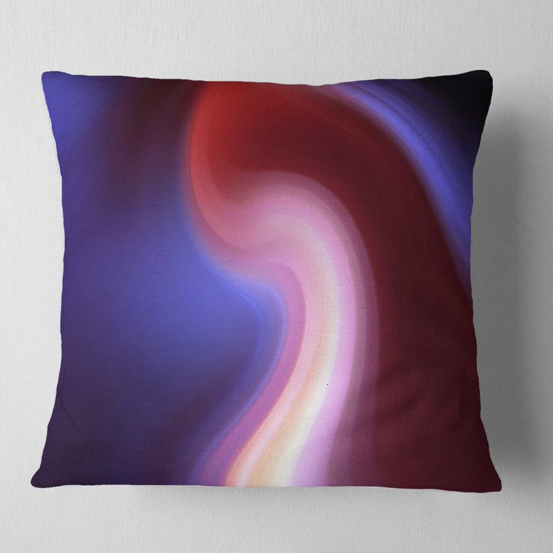 18" Square Red and Blue Abstract Printed Throw Pillow