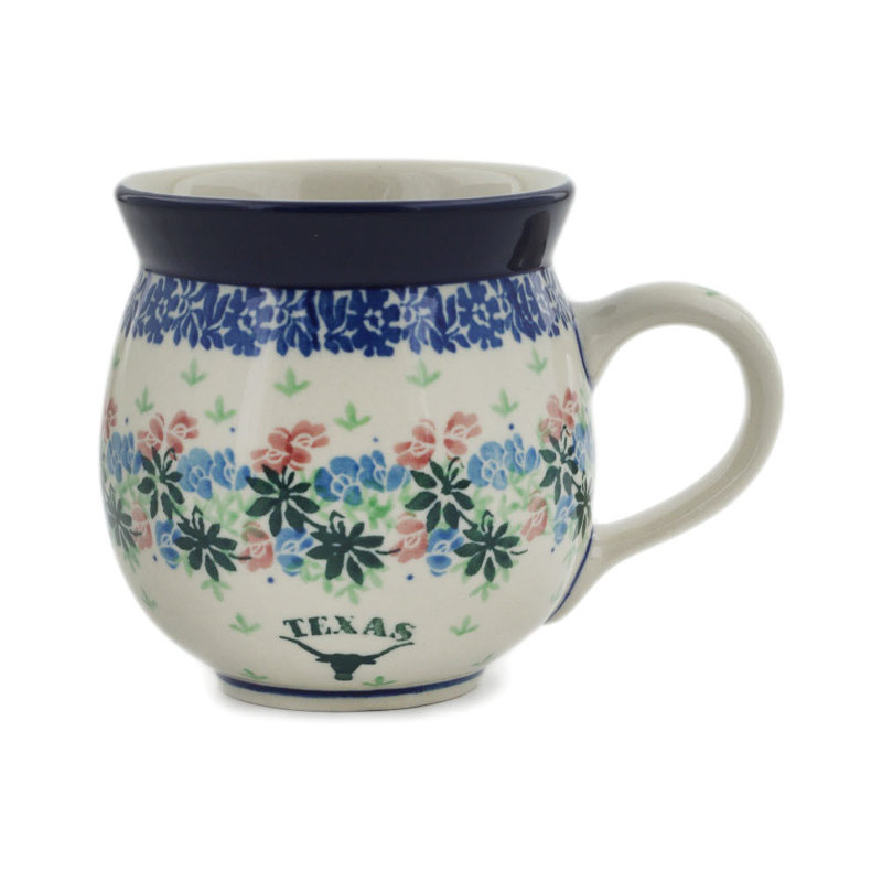 Tasse à bulles en grès poli 12 oz - French Longhorn Wildflower