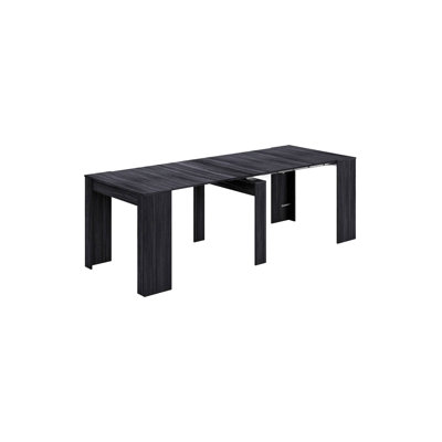 Console Table Compton, Extendable Dining Table With Multipurpose Extensions Up To 10 Seats