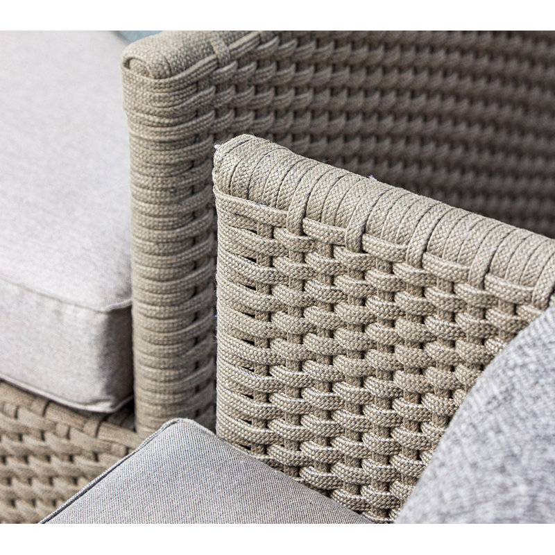Diamond 3-Seater Patio Sofa, Taupe, Taupe