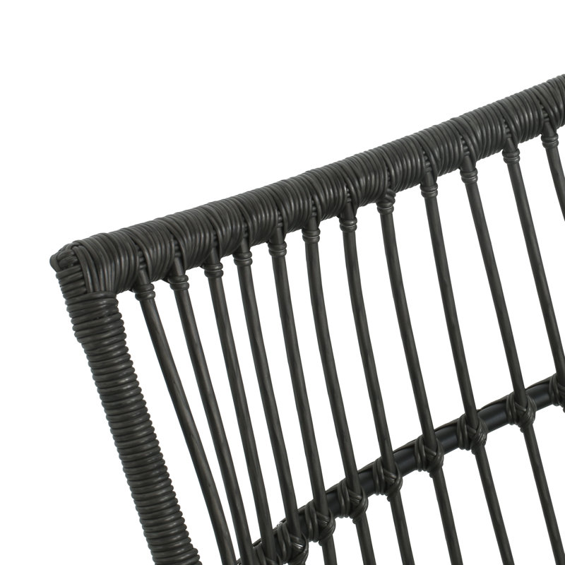 High-back Patio Lounge Chairs, Pe Rattan Iron Boho Patio Home