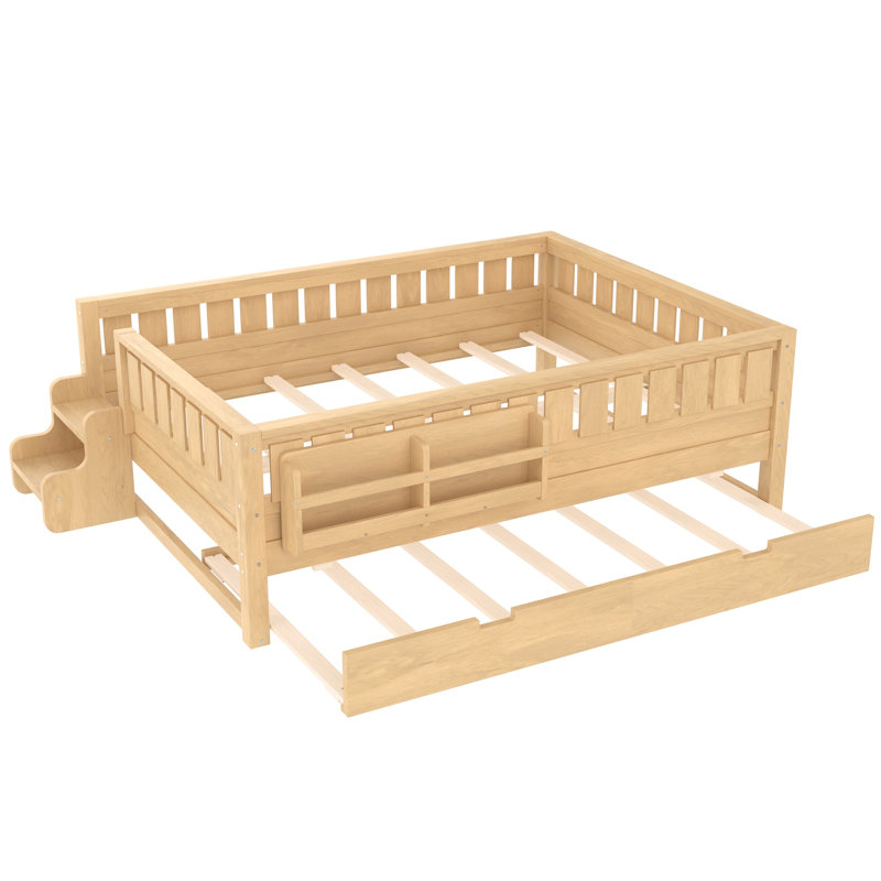Lit multifonctionnel pour enfants en pleine croissance, Lit double, Clair naturel