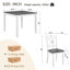 Ensemble de table de salle à manger 5 pièces en bois moderne avec 4 chaises, idéal pour les petits espaces et la décoration élégante, durable et confortable-810948321