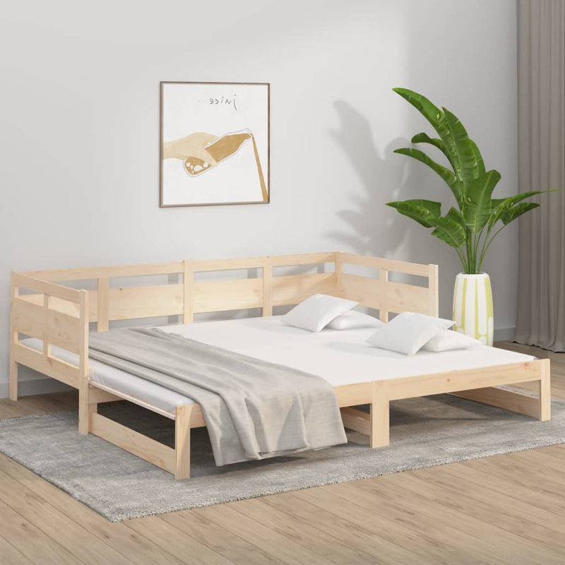 Alviso Solid Wood 80 X 200cm with Trundle, 80 x 200cm, Brown