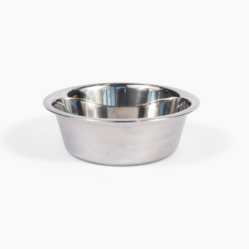 Medium Triple Dog Bowl Feeder With Silver Bowls, 3.5 cups, Silver