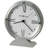 Simon II Modern & Contemporary Roman Numeral Metal Quartz Movement / Crystal Tabletop Clock in Brushed Aluminum