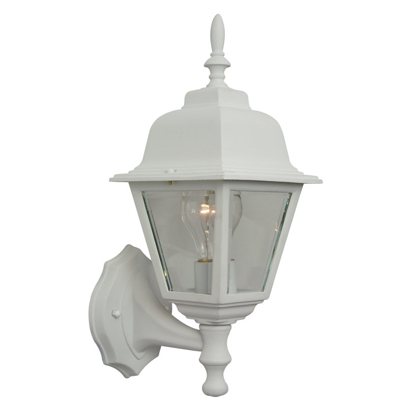 Lanterne murale d'extérieur 1 lumière Coach Lights, Blanc mat