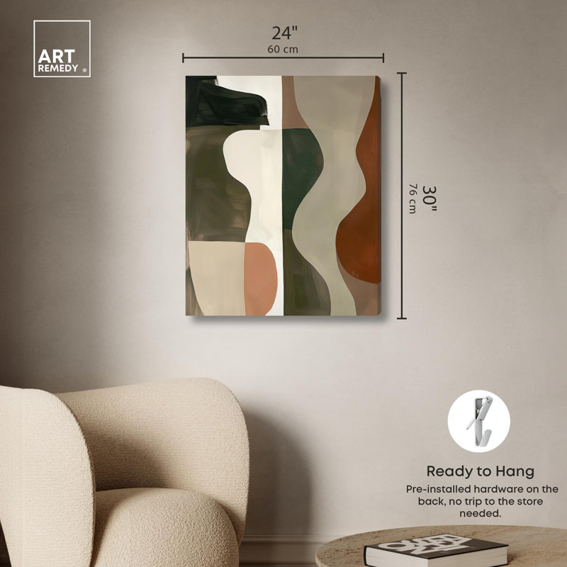 «Fragmented Dreams II Canvas Midcentury Abstracts» par Art Remedy, H 30 po x l 24 po, Toile tendue
