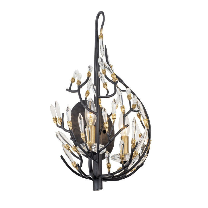 Applique murale bougie en acier Bask