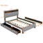 Coster Upholstered Platform Storage Bed with Trundle and  USB Ports-306835465-306835466