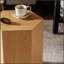 Table basse hexagonale en MDF - Autocollant aspect bois naturel, table d'appoint moderne entièrement assemblée pour petits espaces (salon/chambre)