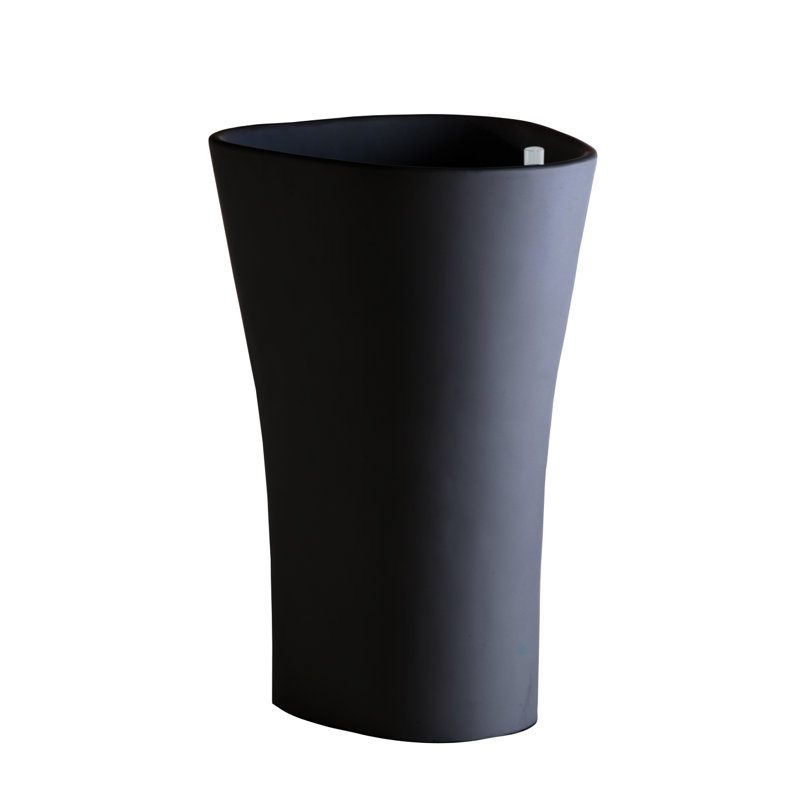 Bones Resin Pot Planter, 27.5" H x 17.25" W x 20.5" D, Anthracite