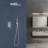 2-Function High-Pressure Rainfall Shower System, Tub Faucet Set