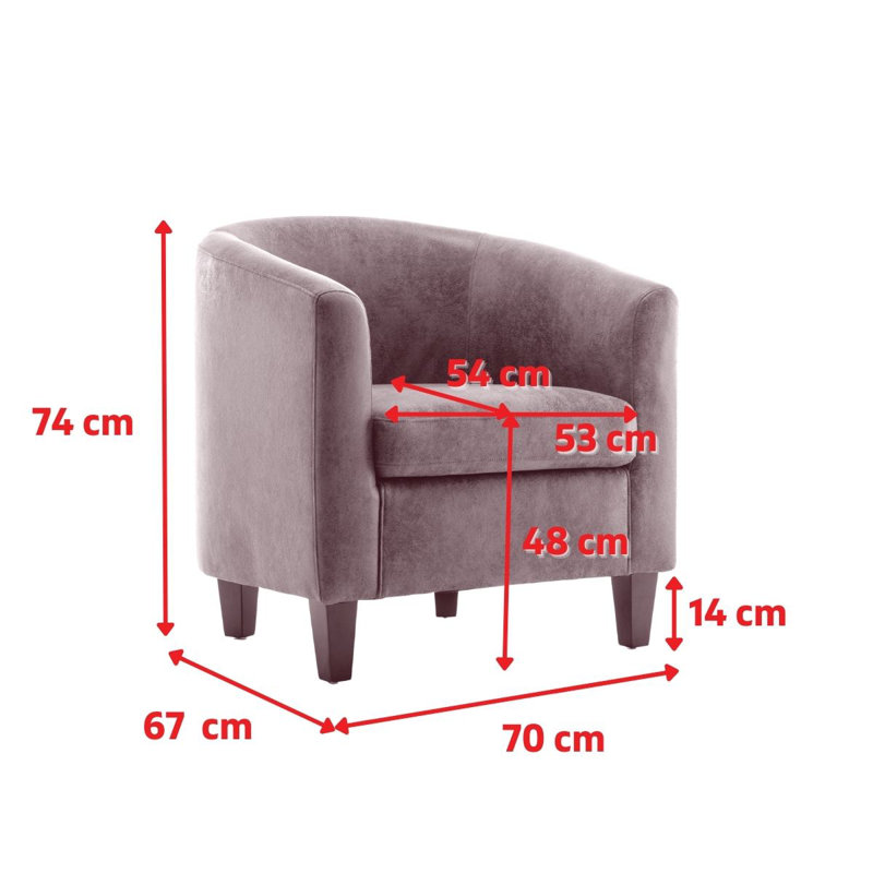 Lolmaugh Upholstered Barrel Chair, Brown