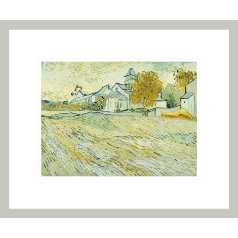 Vue de l'asile et de la chapelle Saint-Remy par Vincent van Gogh, impression giclée encadrée, 13,75 po H x 16,58 po L