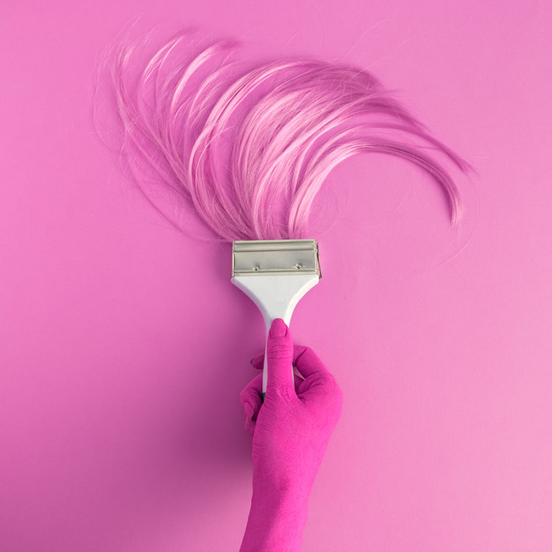 Hand Holding Hair Brush - Wrapped Canvas Print, 30cm H x 30cm W x 3.8cm D