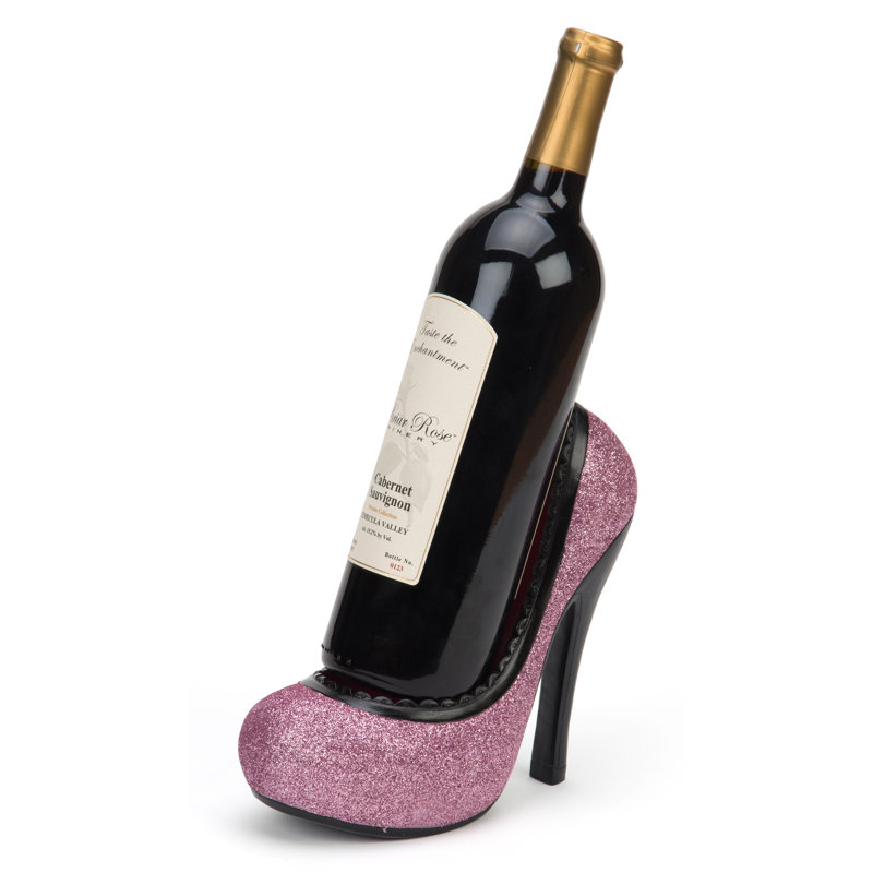 Tabletop Wine Bottle Rack in Pink